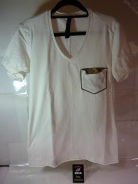 wjk レザー切替しポケットTシャツ サイズM[00GuL007pDgG]