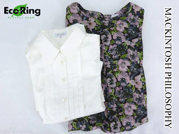 1円 超美品 マッキントッシュ 半袖 ワンピース 計2点 白 CD156