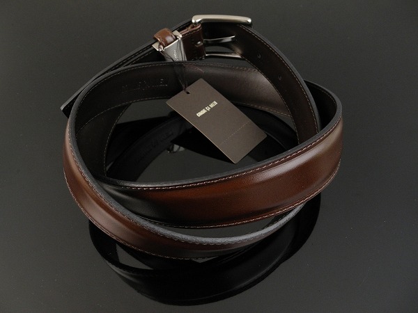 ◆8752◆COMME CA MEN コムサメン 新品牛革レザーベルト/日本製