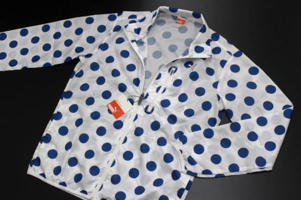 ★PUMA GOLF 収納型 ウインドジャケット 水玉白[903451-03-L]三
