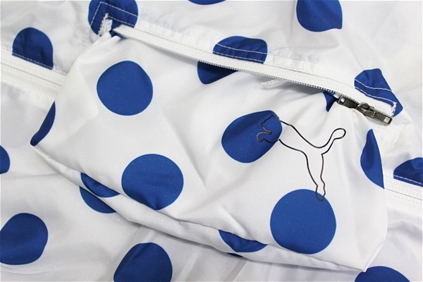 ★PUMA GOLF 収納型 ウインドジャケット 水玉白[903451-03-L]三