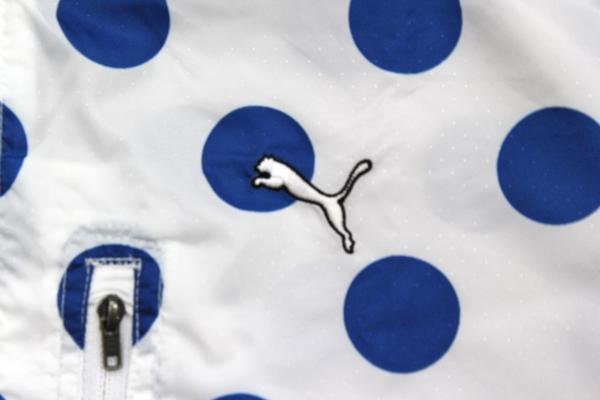 ★PUMA GOLF 収納型 ウインドジャケット 水玉白[903451-03-L]三