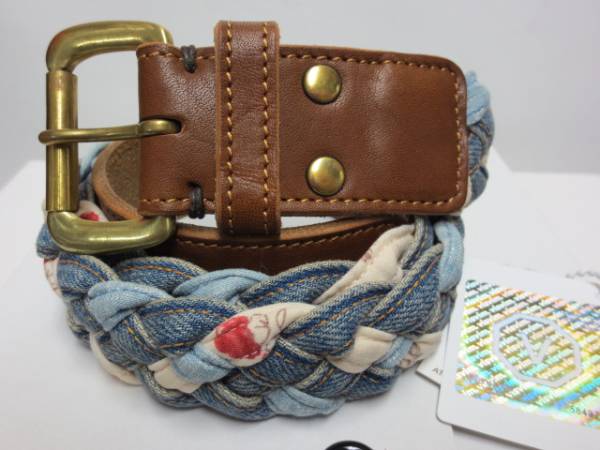 VISVIM DENIM WOVEN BELT ベルト 32 ライトブラウン K1/14251
