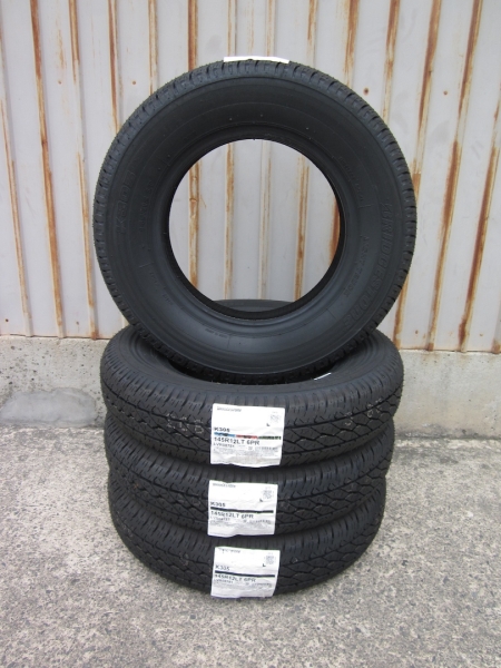 まるおまとめ商品 売切り 送料格安【BRIDGESTONE】新品 2015年製145R12 6PR 4本set 評価