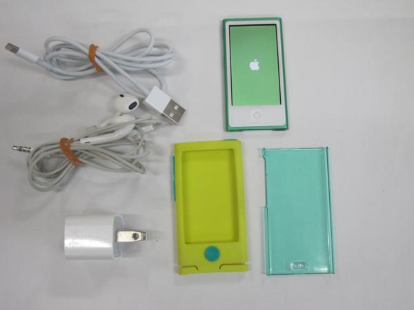 きれいめ【中古91】iPod nano 第７世代 16GB A1446 充電器付 緑