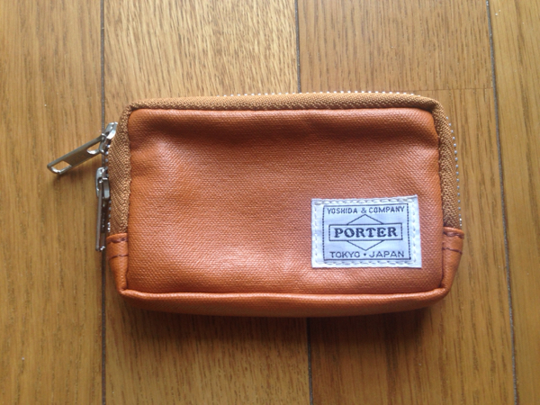 【美品】ポーターフリースタイルカードコインケース キャメル