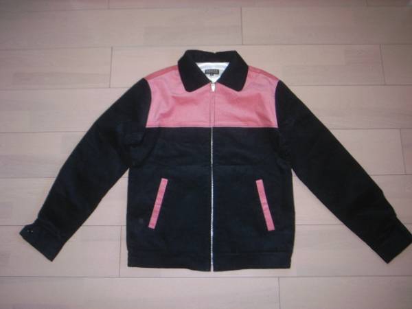 SAVOY CLOTHING 切替 コーデュロイ ZIP ジャケット (黒桃M)NGG