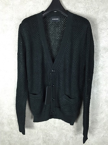 ダイエットブッチャー 15SS 編み込み カーディガン ブラック 2