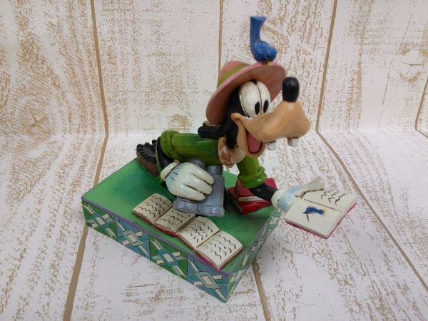 グーフィー木彫調フィギュア バードウォッチ トラディションE4H7