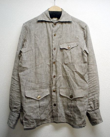 RING JACKET e'lento リネンシャツジャケット リングヂャケット