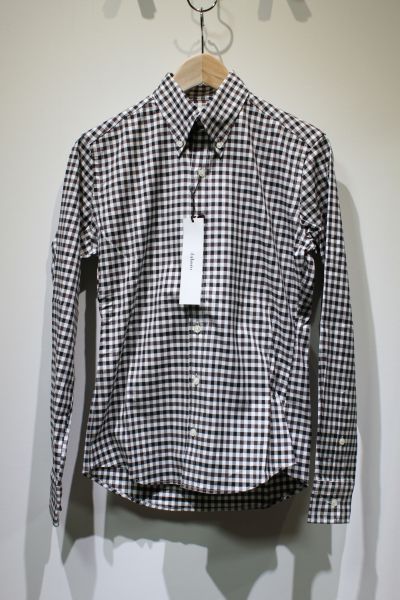 【新品】ギンガムB.Dシャツ 茶×黒 ③ wjk×AKM /daboro製