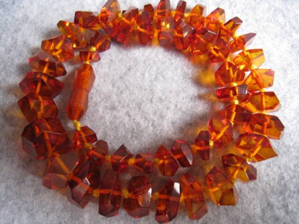 [SAMU]最高級！！艶天然琥珀 最大幅17mm ネックレス★逸品