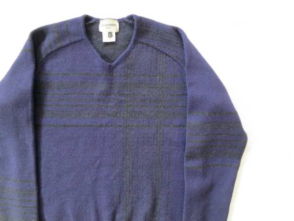 90'sダークビッケンバーグヘビーニットセーター濃紺L ベルギー製