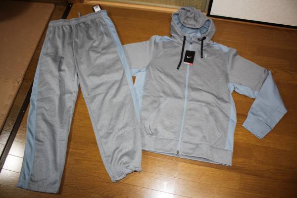 未使用ナイキNIKEスウェットパーカージャケット上下セットL灰