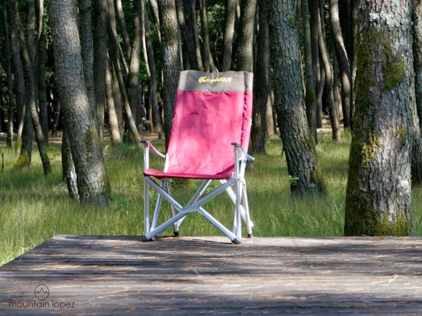 小川キャンパル OEM製品 ハイバックアームチェア レッド