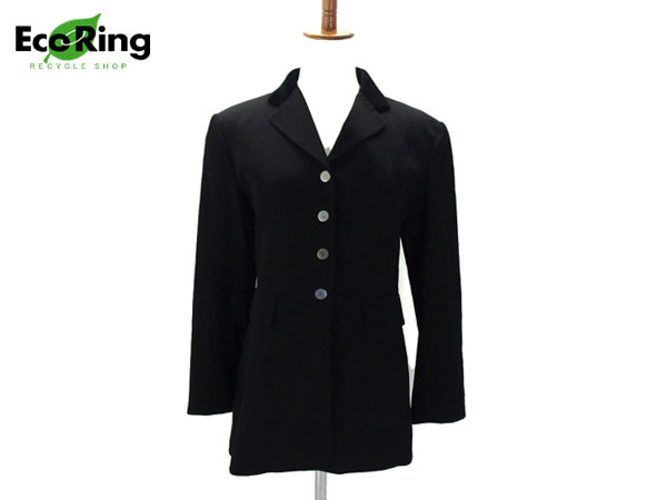1円 エルメス セリエ ボタン ジャケット ブラック size40 BH864