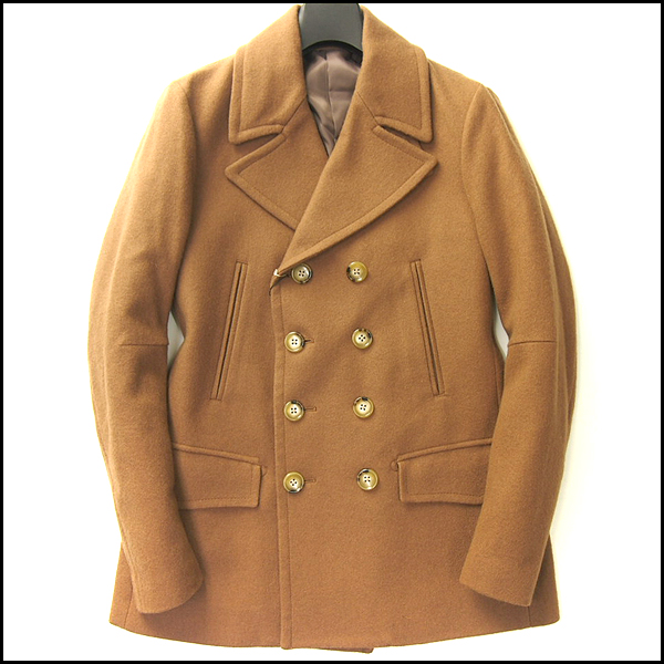 新品 BGボナジョルナータ メルトンウールPコートM茶★J23026