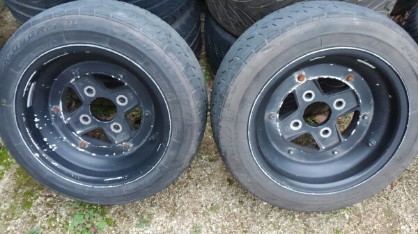 スピードスターマークII 7j-R13Aタイプ 艶消し黒175-60-R13付