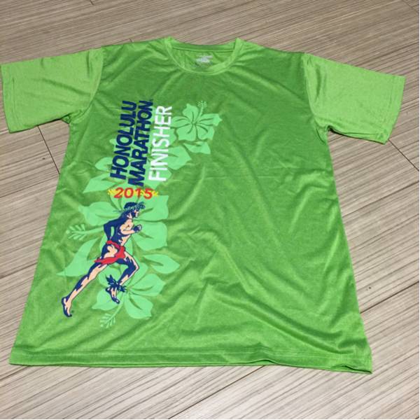 ホノルルマラソン2015完走Tシャツ★Mサイズ（日本人Lサイズ）