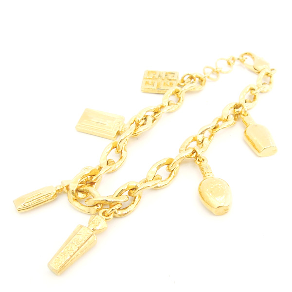 【美品】GIVENCHY(ジバンシー)ゴールド ブレスレット 香水ボトル