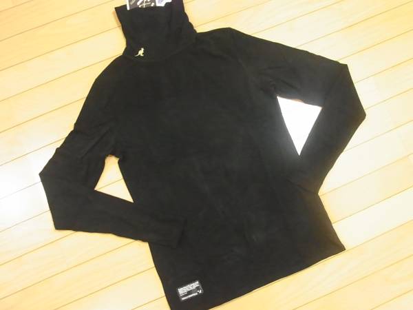 〓★新品カンゴルフKANGOLF 暖か素材!ハイネックシャツ/黒/M〓