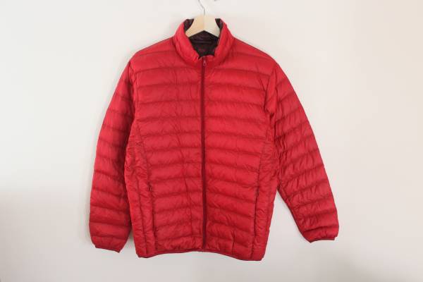 【美品】ユニクロ ウルトラライトダウン メンズ L 赤