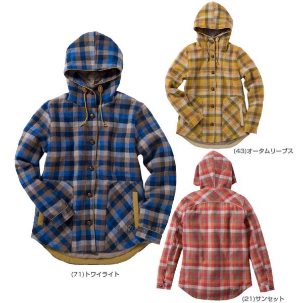 美品　フェールラーベン　ウールチェックパーカーM　レディース