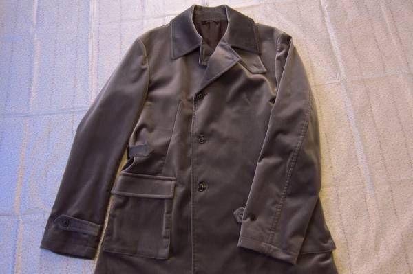 ジャケットの上に　起毛トレンチコート　グレー系　LL　上品