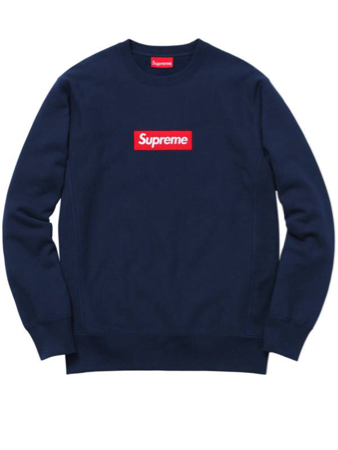 supreme box logo crewneck navy s シュプリーム