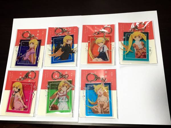 C89限定 化 物語シリーズ アクリルキーホルダー7種セット 忍野忍