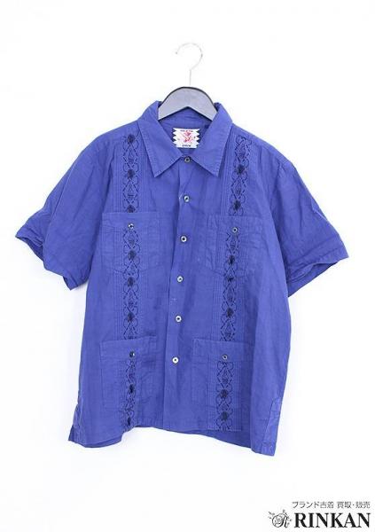サノバチーズ/キューバシャツ 刺繍半袖シャツ【99】
