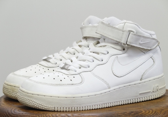 NIKE 【ナイキ】 エアフォース MID オールホワイト 25cm
