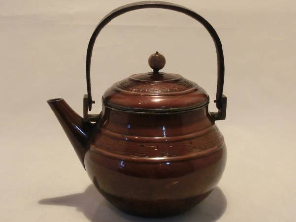 銅製湯沸 内銀張り】湯罐 湯沸 煎茶道具 最安値，人気