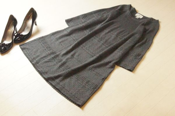 組曲 kumikyoku☆レース編みの上品なアンゴラ混ワンピース☆