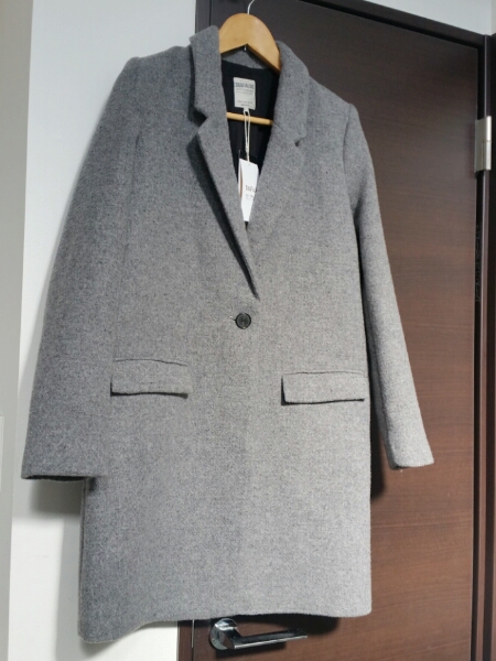 今期新品タグ付◆ZARAチェスターコート◆ライトグレーM◆完売品
