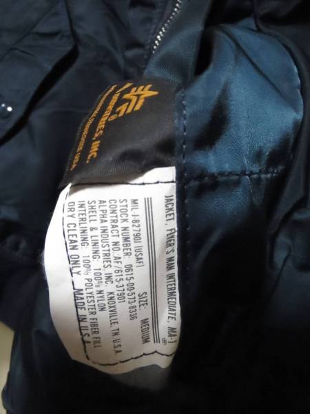 華様 ご確認用 極美品】USA製 アルファ MA-1フライトジャケット 紺色 M 【公式通販】