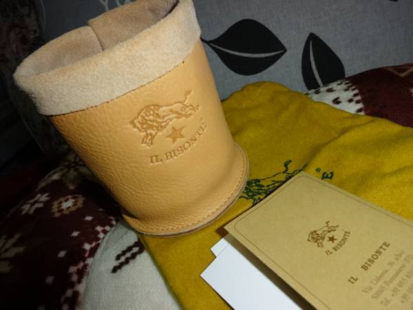 イルビゾンテ　ペンホルダーヌメ、未使用1枚仕立て送料込み