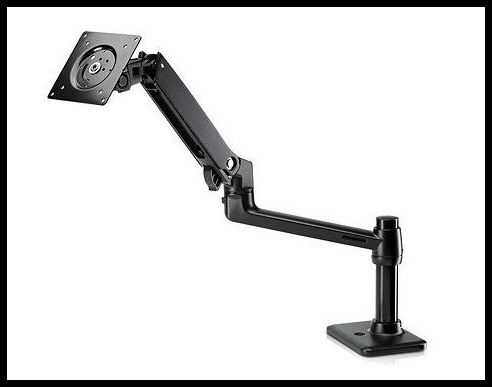 極美品｜HP ☆★　美品！　HP シングルモニターアーム BT861AA　★☆ BT861AA シングルモニターアーム ブラック 24インチ用 VESA