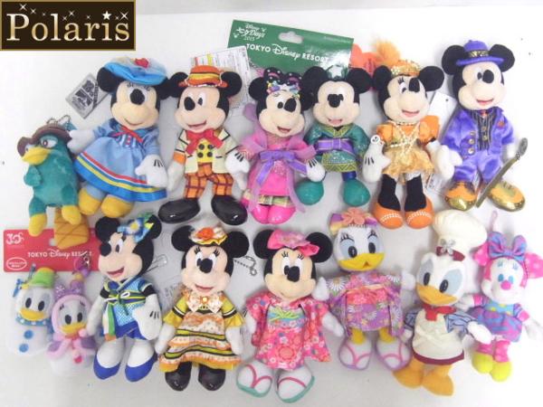 1円～ディズニー【良好】ミッキー・ミニー ぬいバ等15点セット