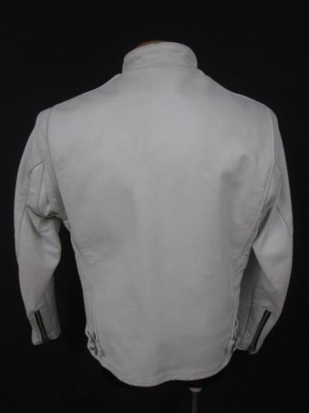 Schott ショット 641 白レザー 中古 38 シングルライダース USA