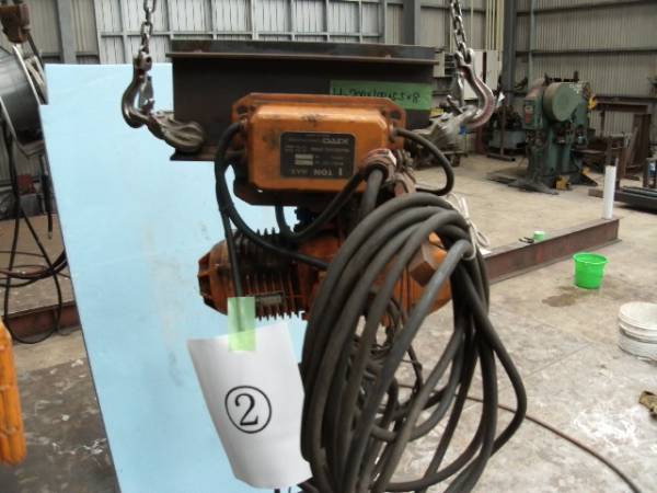 ②　キトー　1TON ホイスト　トロリ付　　中古