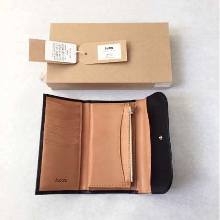 【 新品未使用 ホーボーhobo Shade Leather Long Wallet NAVY 】