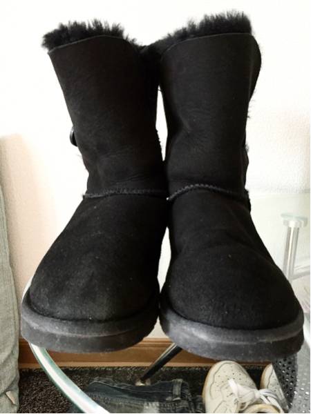 [中古品]UGG アグムートンブーツ(ボタン付き) ブラック 25㎝