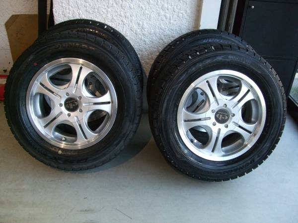 MANARAY eb Eurobeinアルミ+DUNLOP DSX 195/65R14 ほぼ新品 ４本
