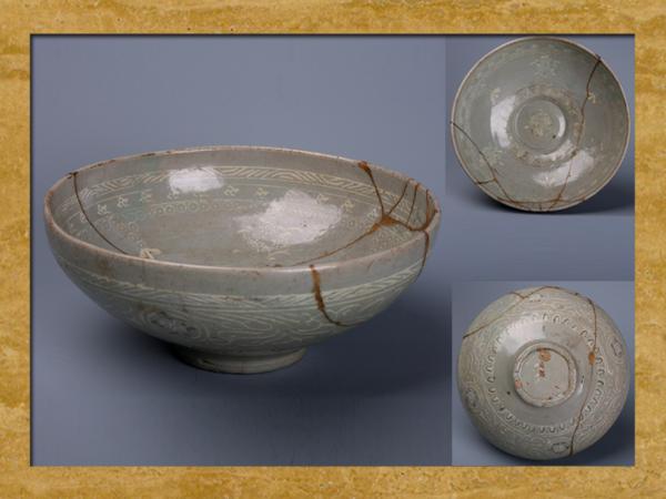 絵高麗 徐仙吉造 茶碗 茶道具 桐箱付 無傷 韓国陳安窯T