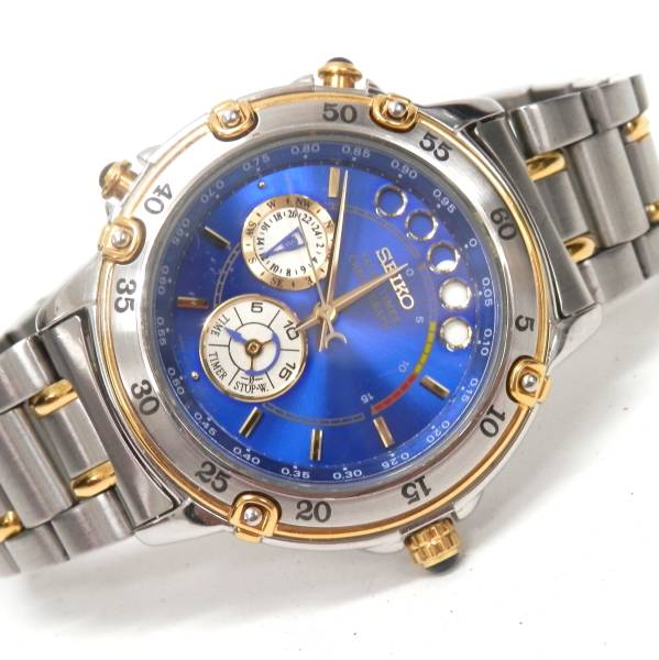 1円~セイコー ヨットタイマー クロノグラフ 6M37-6000 美品 セイコー 
