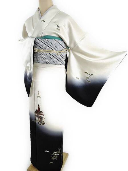 ゆめsaku“艶色シック大人の着姿”訪問着・全通袋帯セット y-163