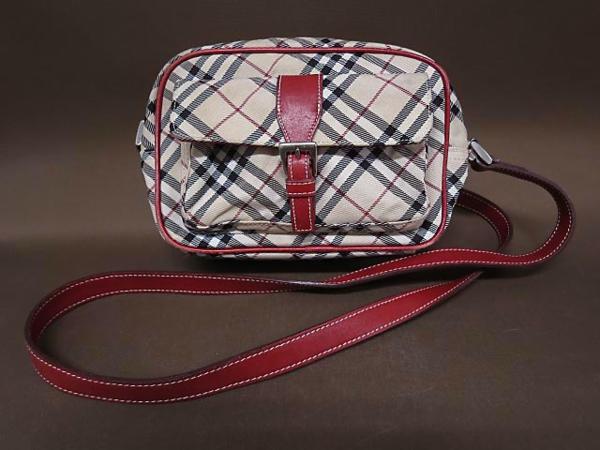 バーバリー ブルーレーベル チェック ショルダー バッグ □□ 中古