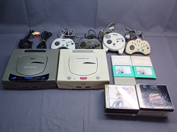 ☆SEGA SS セガサターン 2台 ソフト色々 き1-697 ☆SEGASSセガサターン