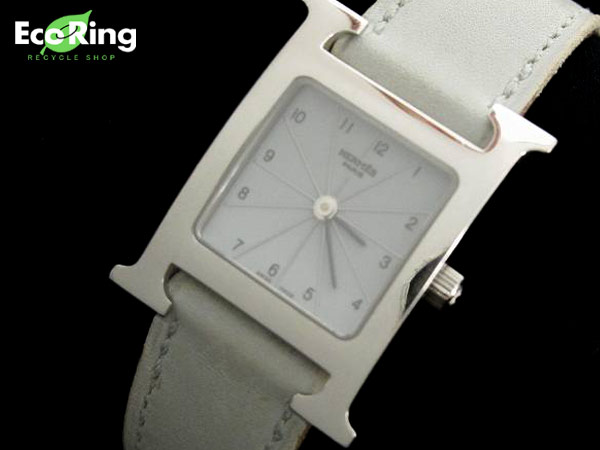 1円 ジャンク品 エルメス HH1.201 Hウォッチ 腕時計 □G AJ908